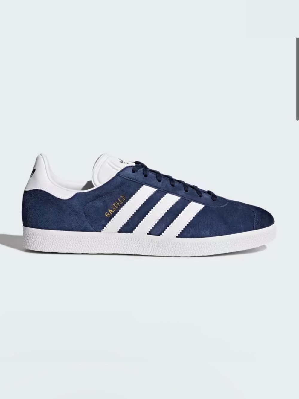 adidas Navy and White Gazelle Suede Sneakers